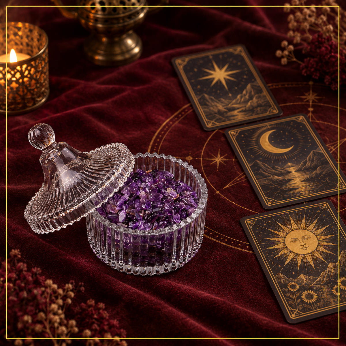 Natural Crystal Cleansing Bowl – Tarot Cleansing Tool