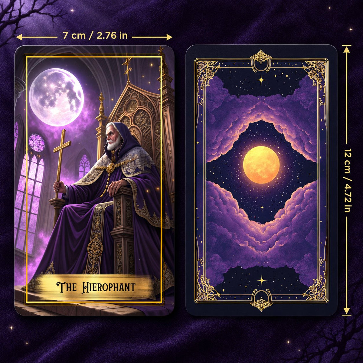 Purple Moon Tarot — Gothic Fantasy Tarot Cards for Intuition and Reflection
