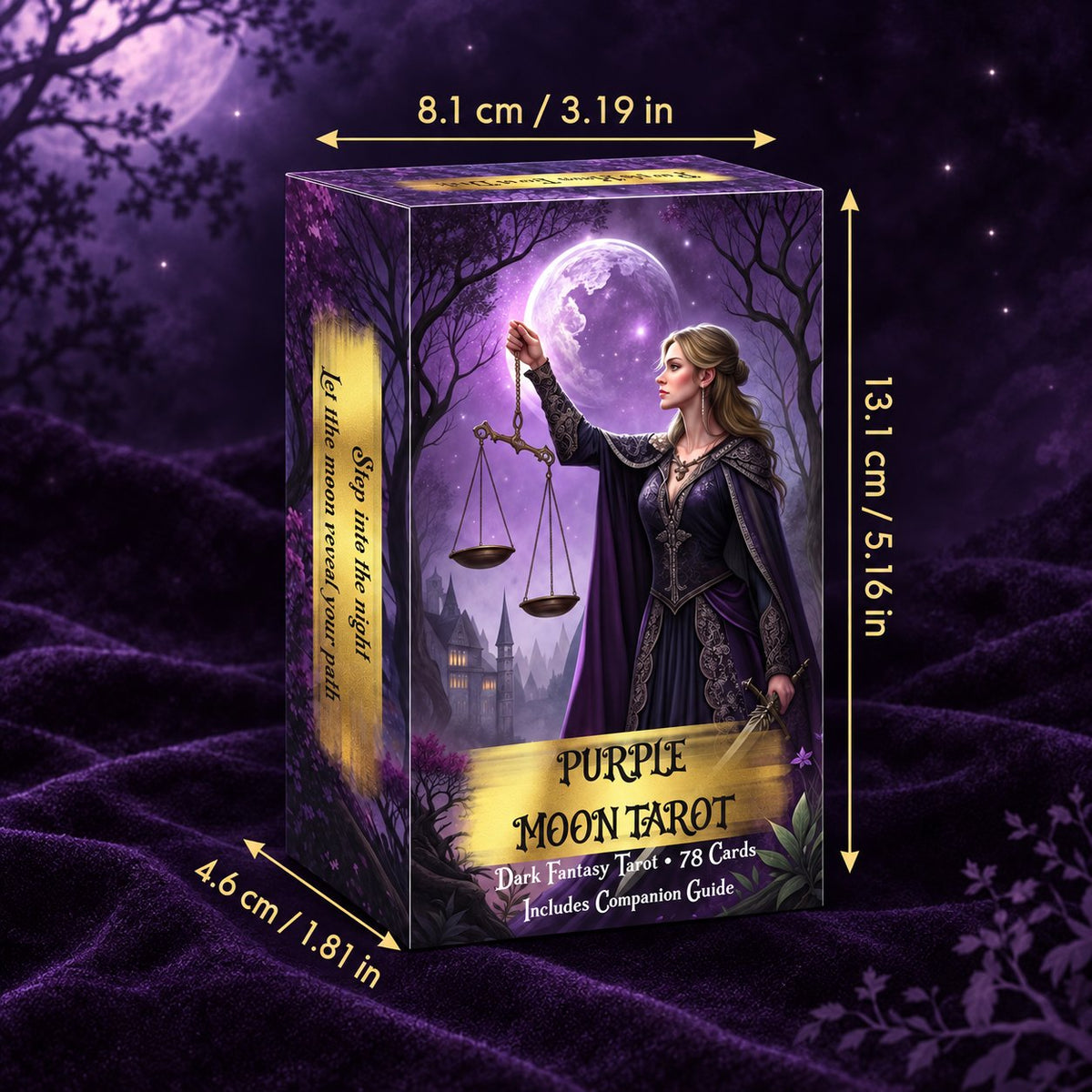 Purple Moon Tarot — Gothic Fantasy Tarot Cards for Intuition and Reflection