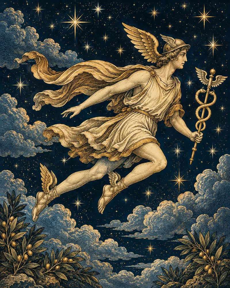 Classical Mercury, the winged messenger