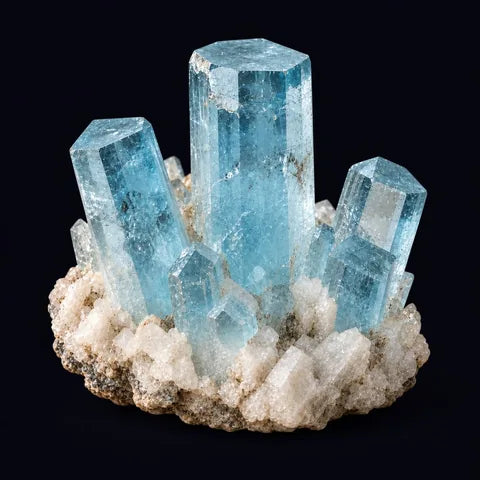 Aquamarine — AI mineral illustration