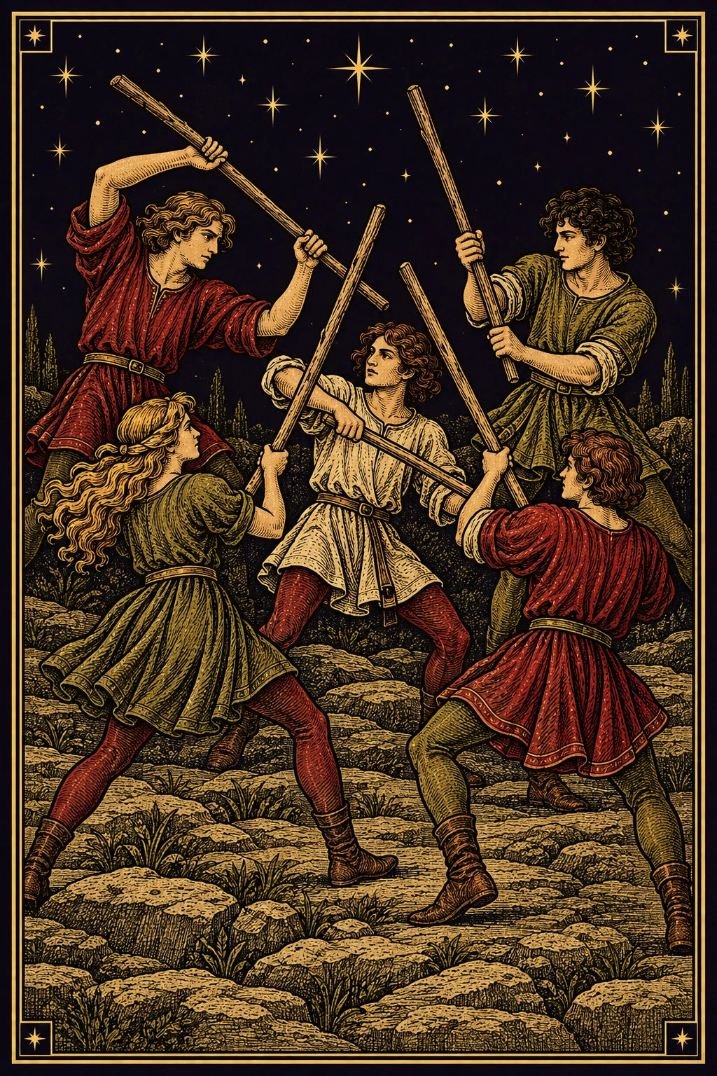 Five of Wands