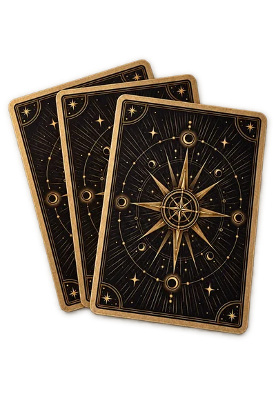 Black and gold classical tarot cards
